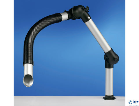 Joke Nr.0200185 Deckel JF5 mit Absaugarm flex NW50 Schwarz, 900 mm, 2 Gelenke