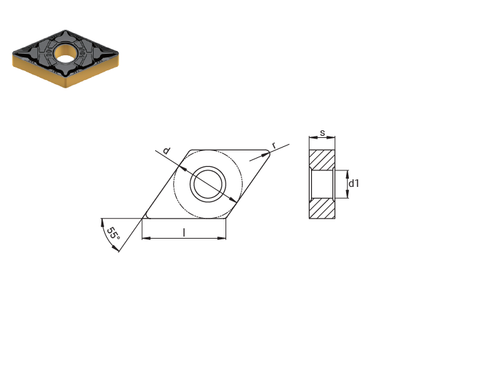 Achteck DNMG 110404E-PB1 AC150P esztergalapka