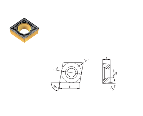 Achteck CCMT 060204E-KC2 AP301M esztergalapka
