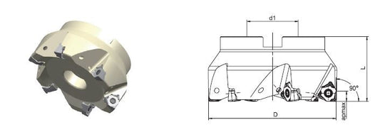 Achteck ASM90-050-Z05-A22R-WN08-C marófej