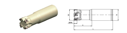 Achteck ASM90-032-Z05-C32R-LN09-L250-C marófej