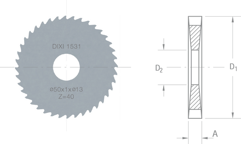 Dixi 1531 D 50 x 0,70 x D 13,00 Z=48 keményfém fűrésztárcsa