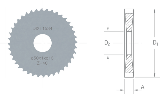 Dixi 1534 D 25 x 0,30 x D 8,00 Z=40 keményfém fűrésztárcsa