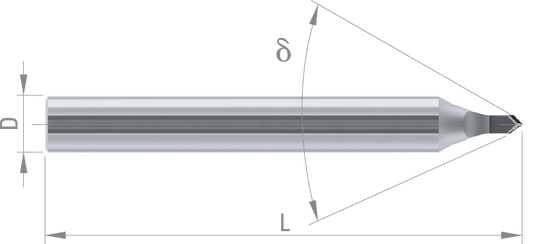 Dixi 76230 90° NDD= 01 x 08 xD= 6 x 50 (d2= 3) gyémánt élletörő maró