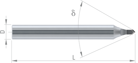 Dixi 76230 90° NDD= 01 x 08 xD= 6 x 50 (d2= 3) gyémánt élletörő maró