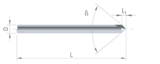 Dixi 7625 90°D= 3 x 38 Z= 3 chamfering tool
