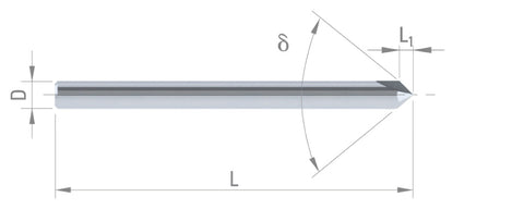 Dixi 7625 90°D= 3 x 38 Z= 3 chamfering tool