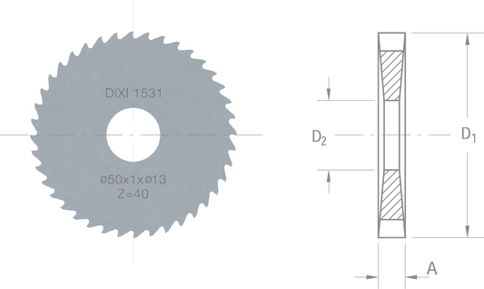 Dixi 1531 D 100 x 2,50 x D22,00 Z=48 keményfém fűrésztárcsa
