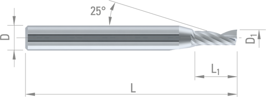 Dixi 7305 D 3 x 10 xD 6 x 50 Z= 1 keményfém szár rádiuszmaró