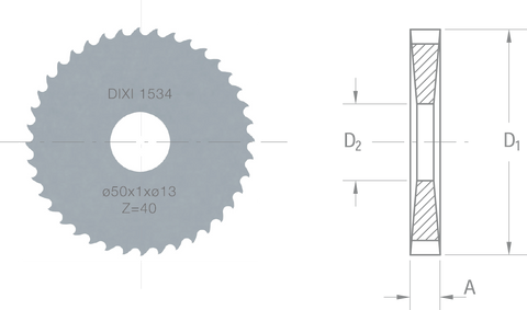 Dixi 1534 D 25 x 0,90 x D 8,00 Z=24 keményfém fűrésztárcsa
