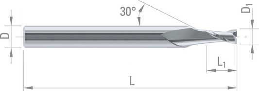 Dixi 7242 D 02 x 04 xD 3 x 38 Z= 2 TiAlN keményfém szár rádiuszmaró hosszú