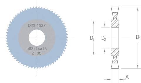 Dixi 1537 D 100 x 0,80 x D22,00 Z=120 CUTINOX keményfém fűrésztárcsa bevonatos