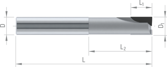 Dixi 72420 PCD D 4 x 6,5 x 25 xD 6 x 75 Z=2 PCD betétes maró